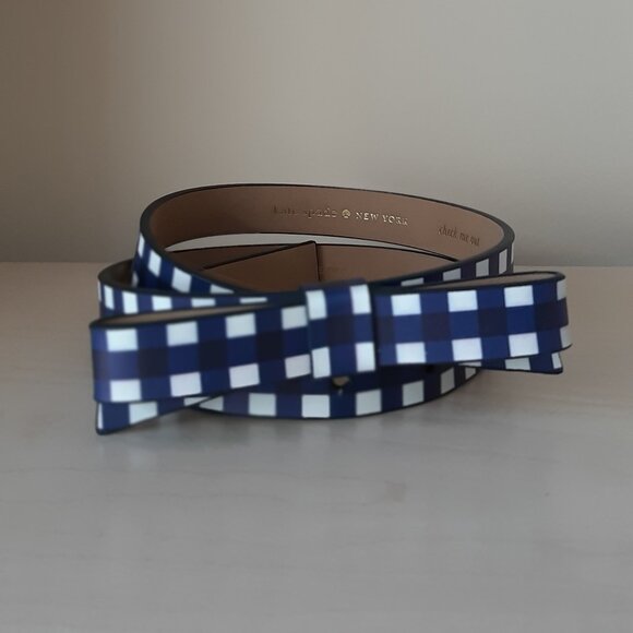 KATE SPADE - Leather ' Check Me Out' Belt - Size M - Picture 1 of 7